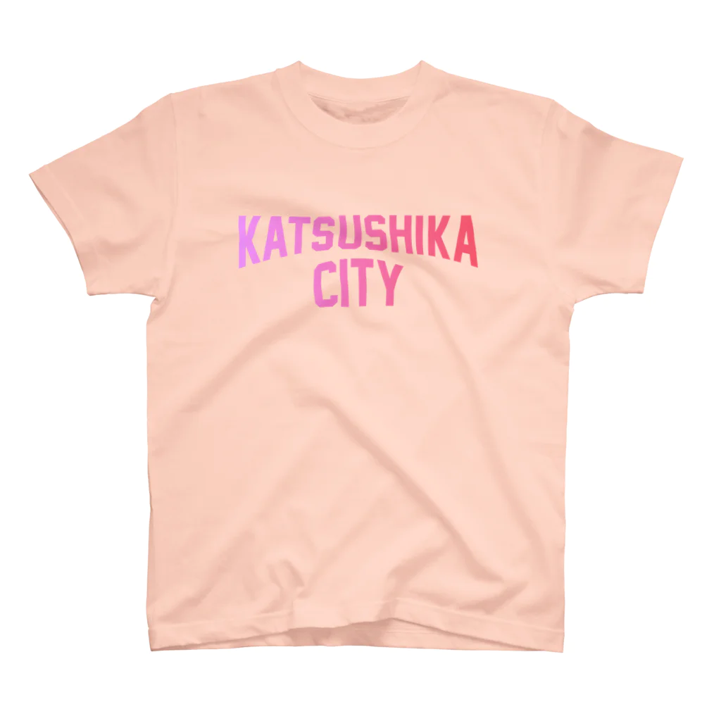 JIMOTO Wear Local Japanの葛飾区 KATSUSHIKA CITY ロゴピンク スタンダードTシャツ