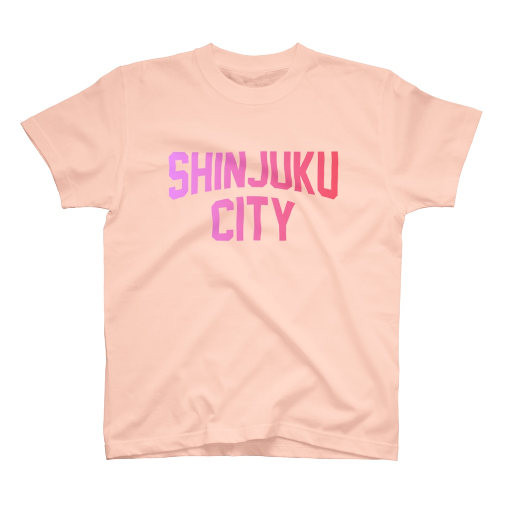 JIMOTO Wear Local Japanの新宿区 SHINJUKU CITY ロゴピンク Regular Fit T-Shirt