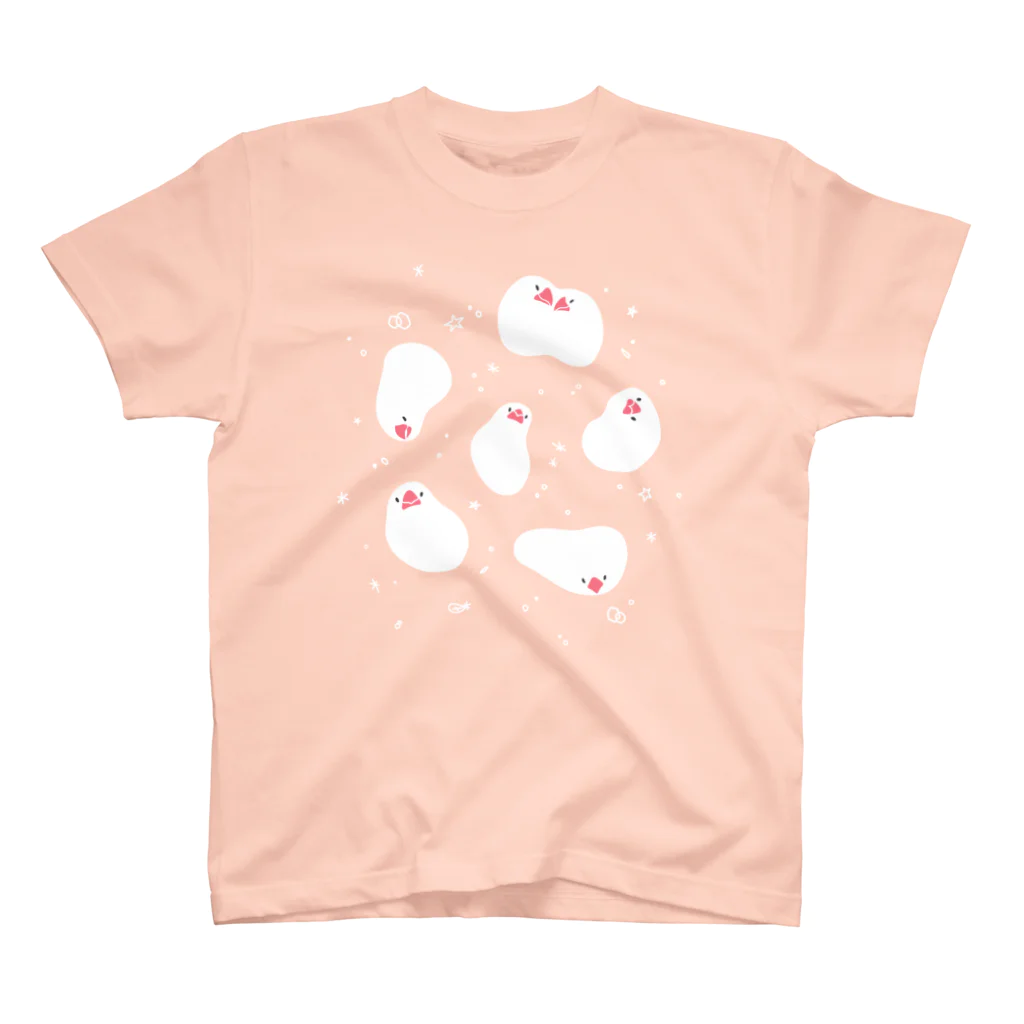 subacoのリキッド文鳥(•ө•) スタンダードTシャツ