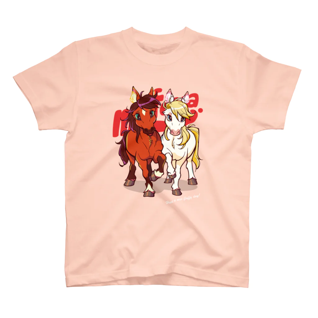 mofuwaのPONY FRIENDS(dark color) Regular Fit T-Shirt