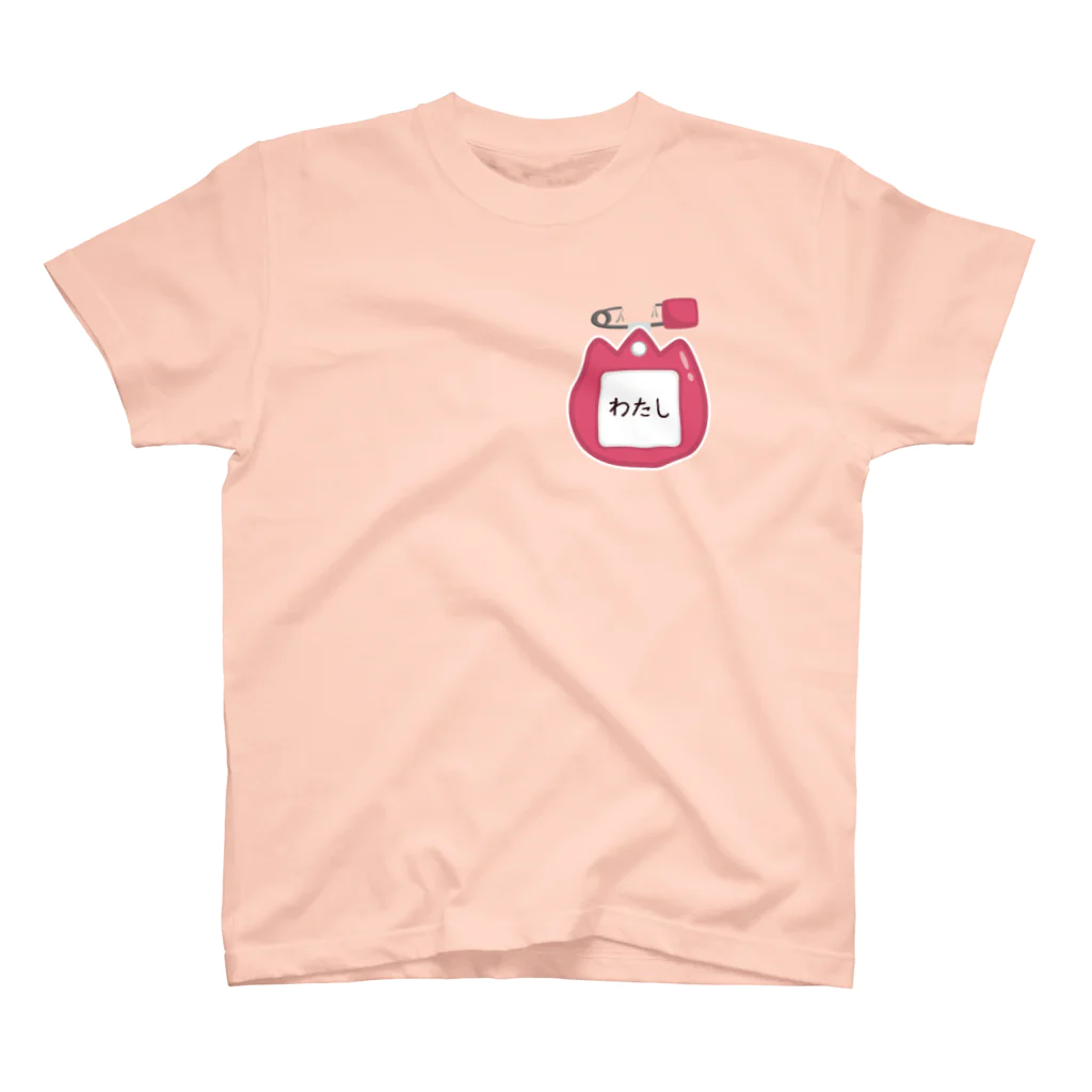 イラスト MONYAAT のCT128 幼稚園バッチ・名札D*わたし スタンダードTシャツ