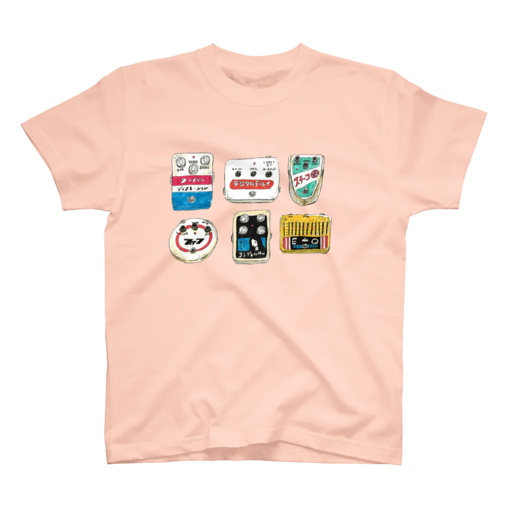 ヨシサコツバサのレトロ看板風エフェクター スタンダードTシャツ