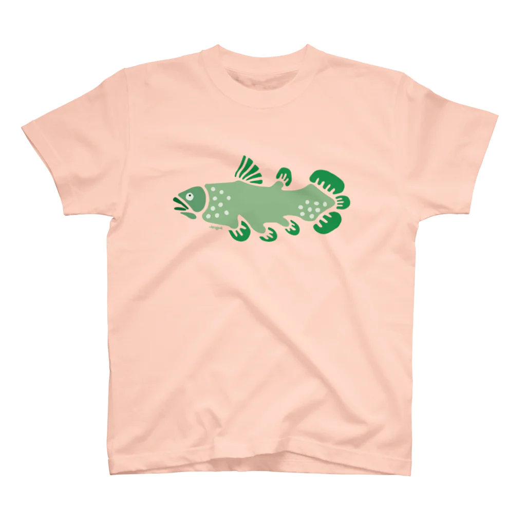 ひっぺ＊絵描き🤪の深海魚シリーズ「シーラカンス」 スタンダードTシャツ