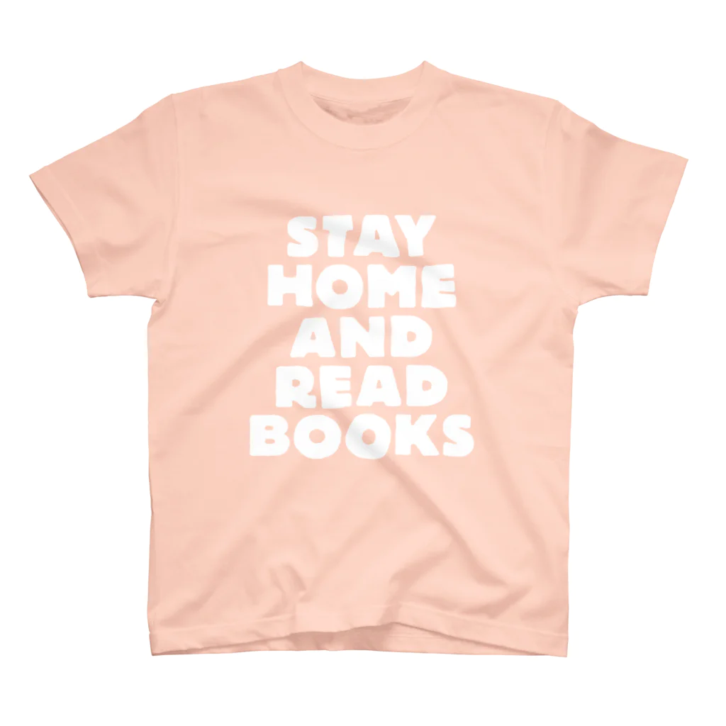 SAIWAI DESIGN STOREのSTAY HOME AND READ BOOKS（WHITE） Regular Fit T-Shirt
