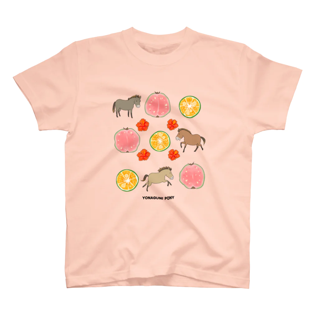 poniponiの沖縄の果物と馬 スタンダードTシャツ