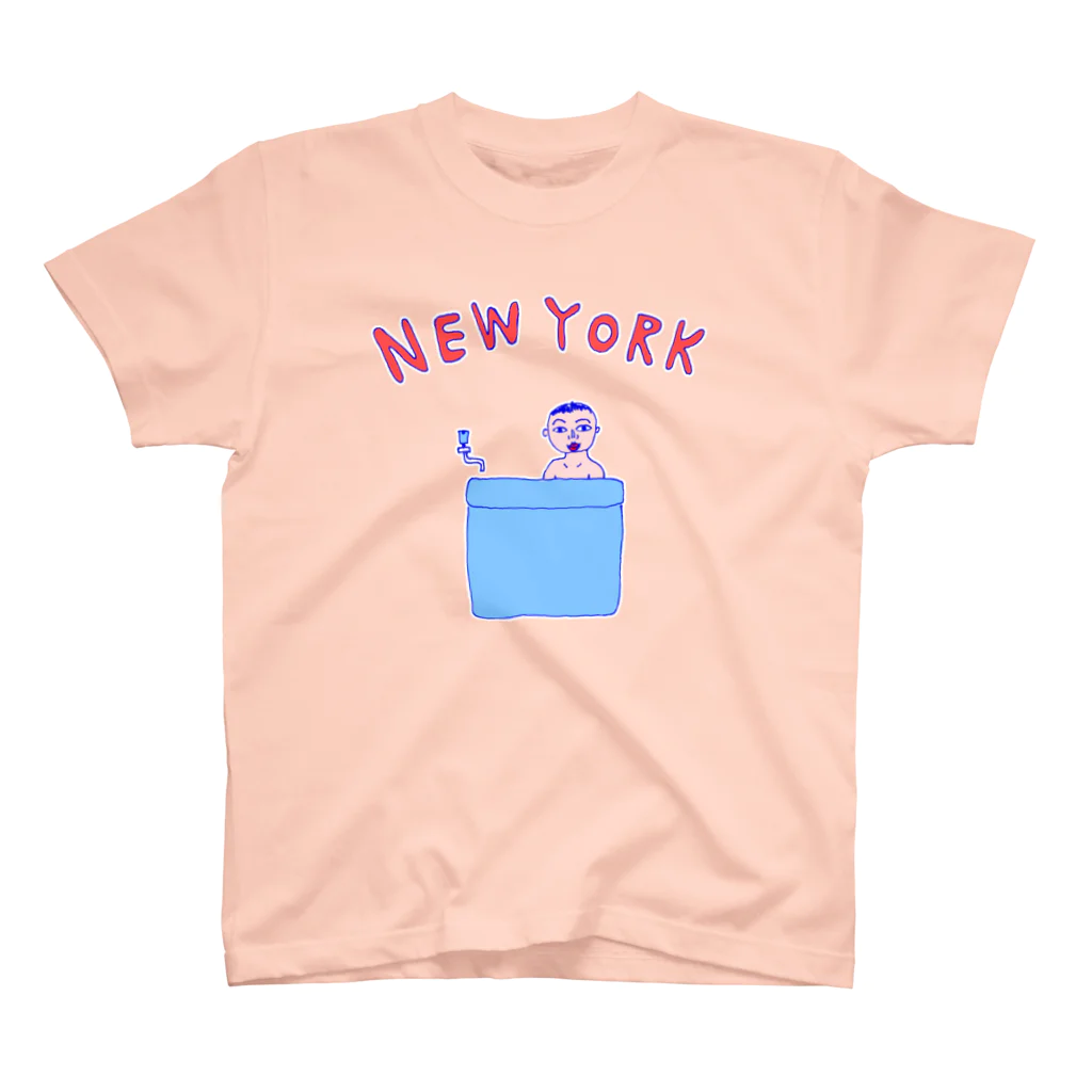 NIKORASU GOの＜ドラマ衣装着用デザイン＞ダジャレデザイン「にゅーよーく」＜NEWYORK＞＊このデザインがドラマあのキスの衣装に使われていた模様、松坂桃李さんがきてるのみたよお 티셔츠