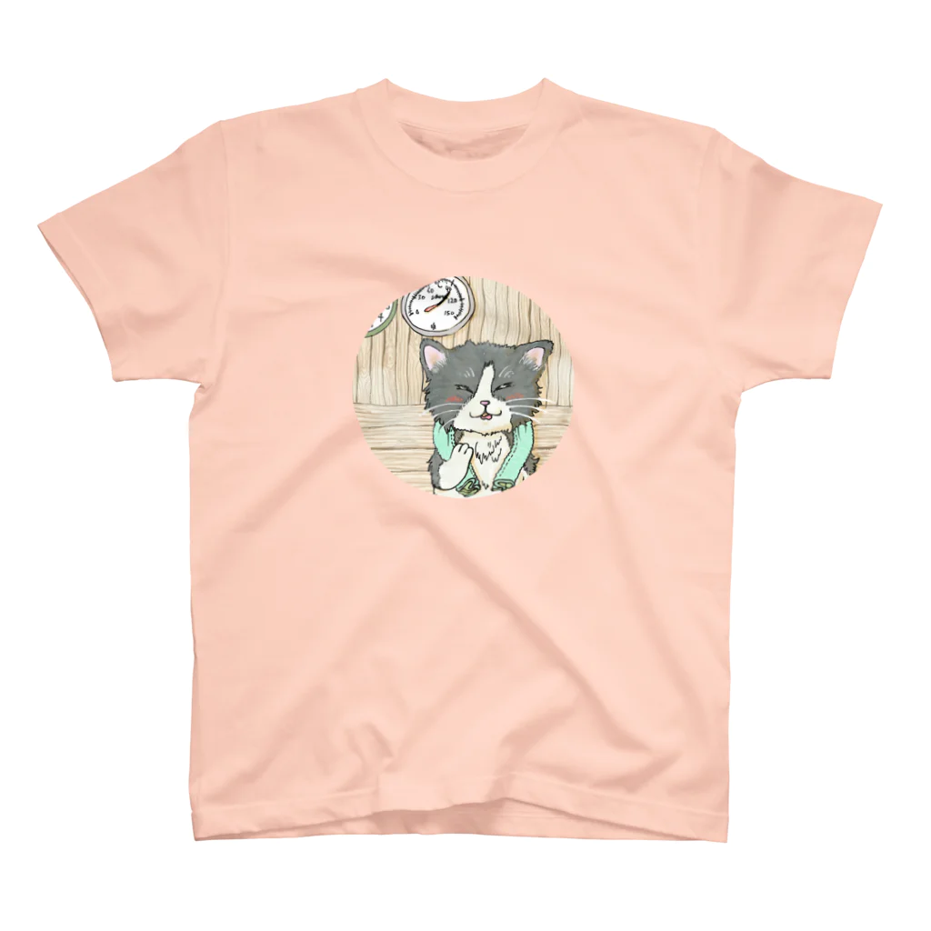 ミャムミャムマナコのうっとりサウナにゃんこ スタンダードTシャツ