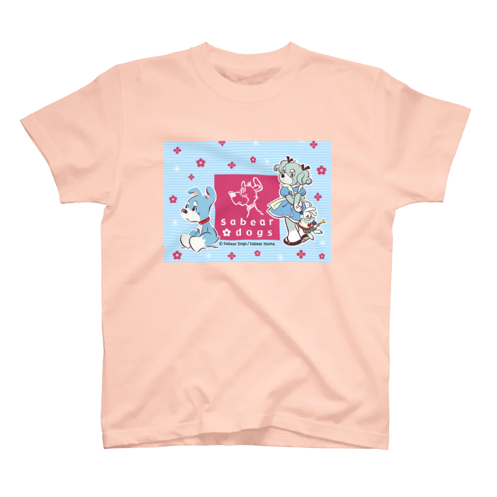 obosa_DENS/SABEAR_shop ＠SUZURIのsabear dogs キービジュアル_ウエア スタンダードTシャツ