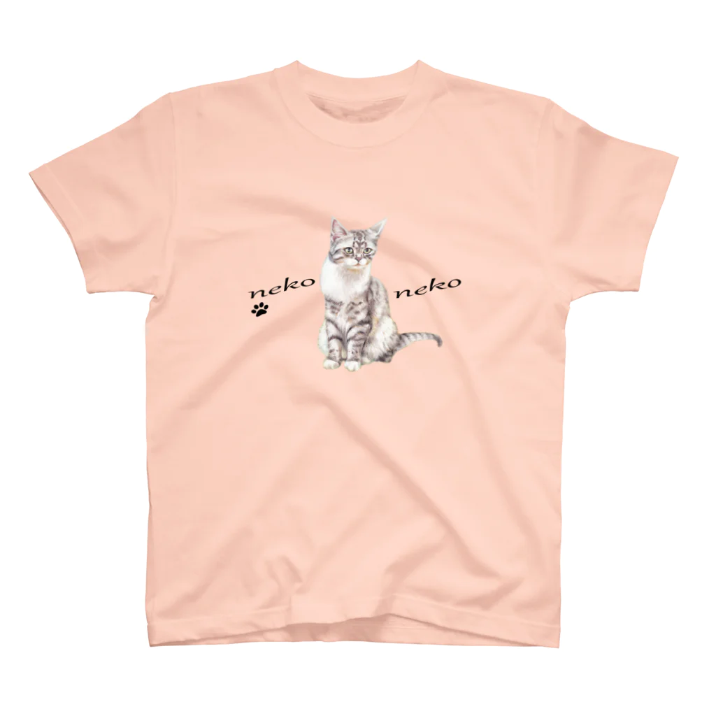 Ａｔｅｌｉｅｒ　Ｈｅｕｒｅｕｘのパステル💗ねこねこ　マーブルちゃん スタンダードTシャツ