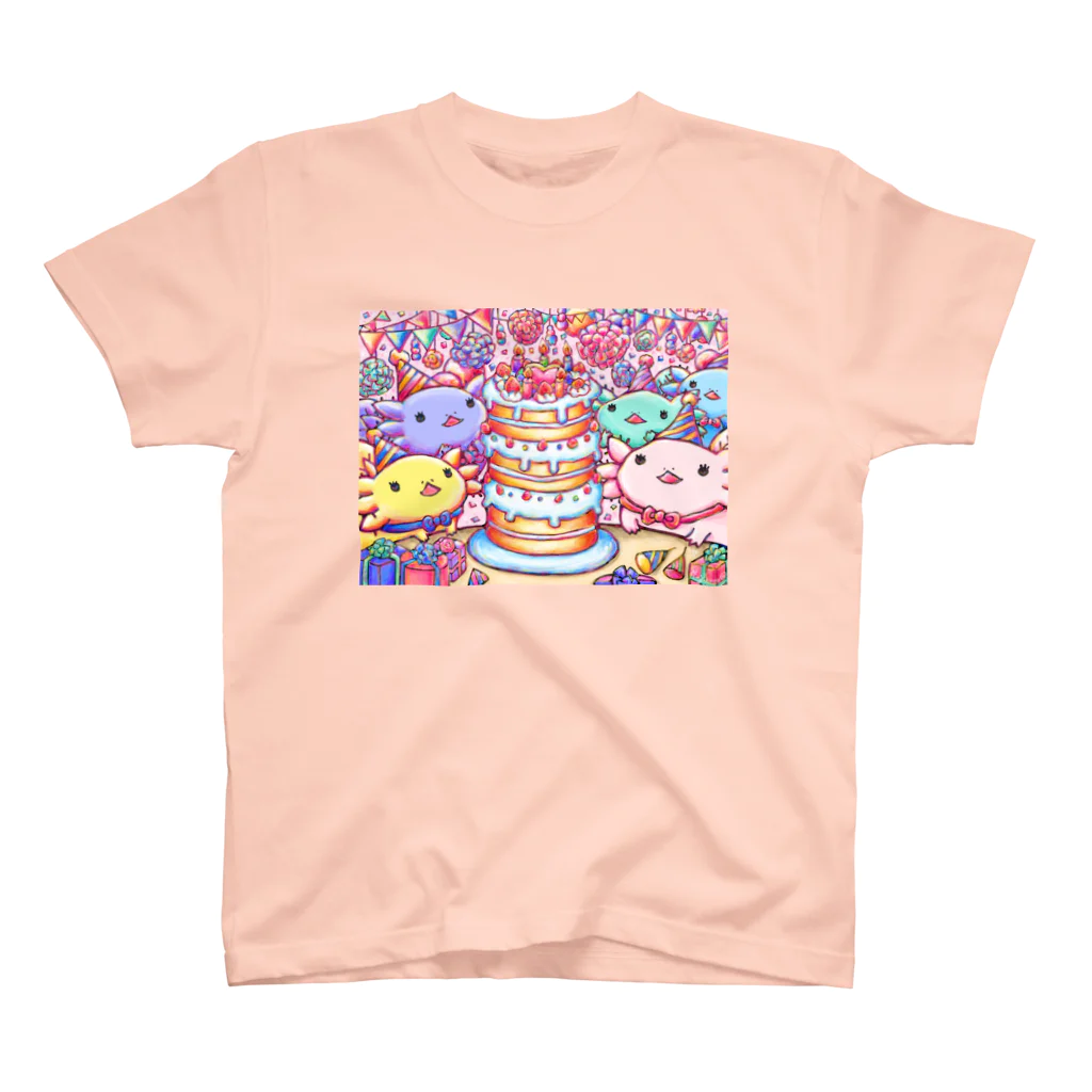 ユキンタのウーパーちゃんのお誕生日会 スタンダードTシャツ