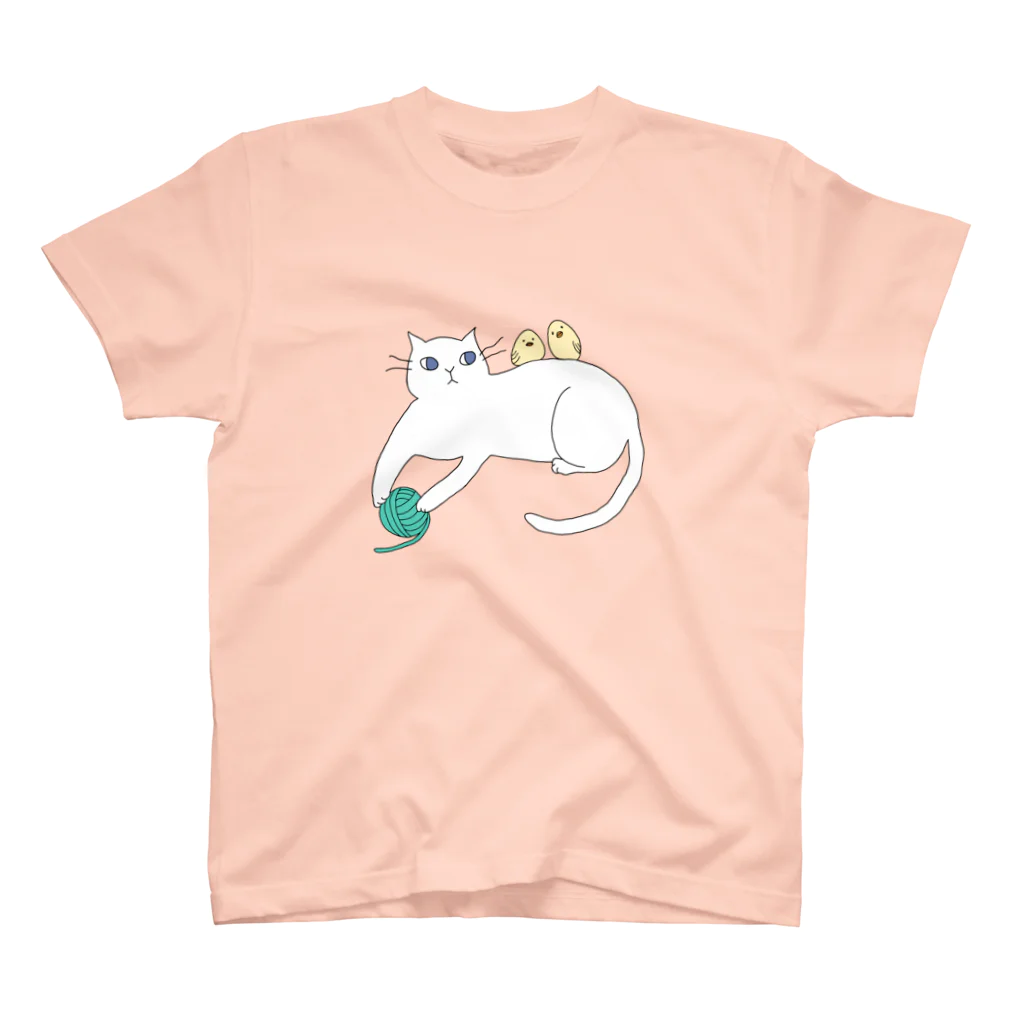 inocoの猫と小鳥 スタンダードTシャツ