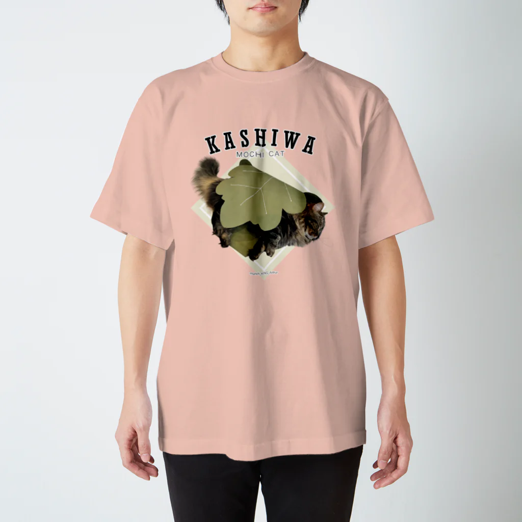 マンチカンのアーサーの柏餅猫 Regular Fit T-Shirt