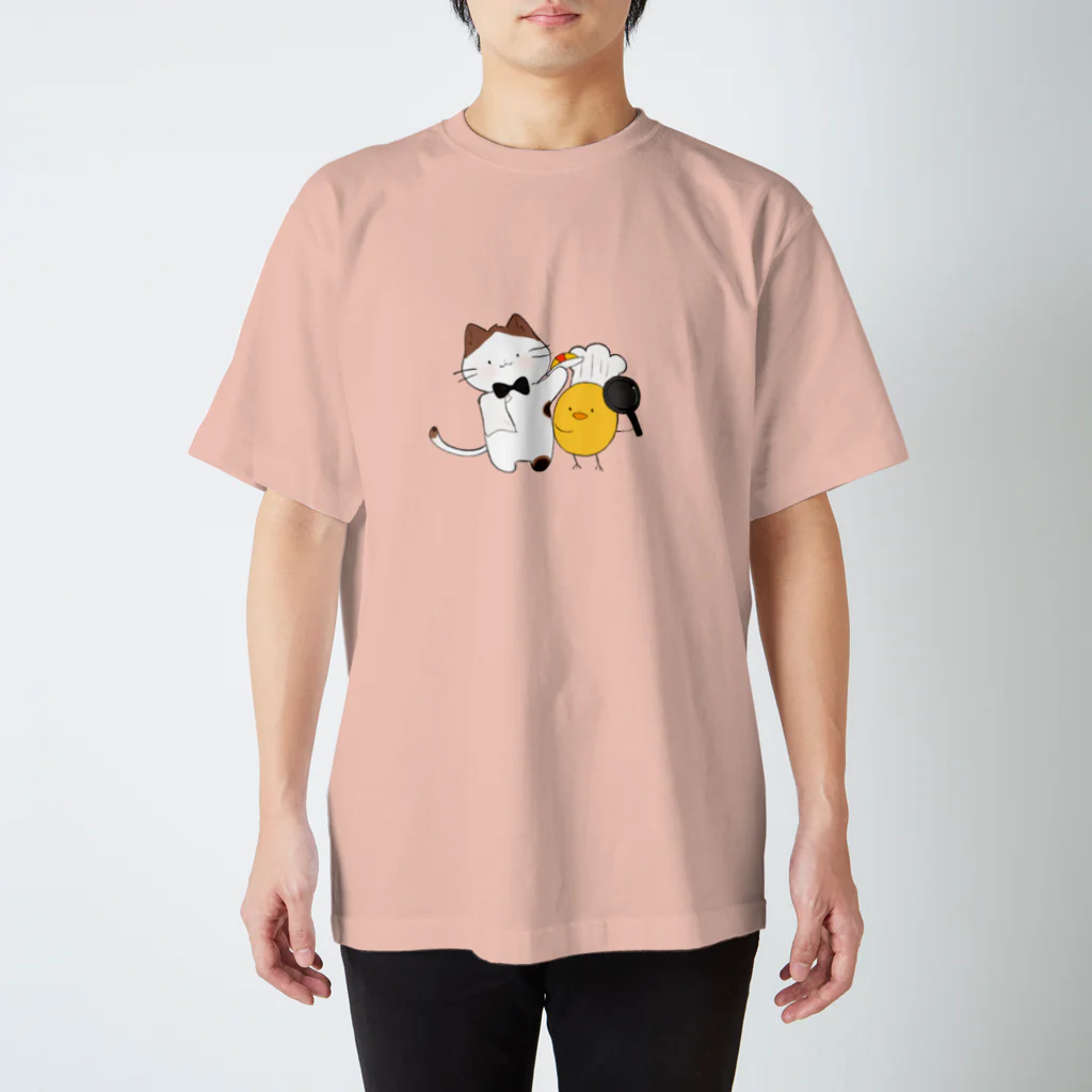 ルートプラス福島の子猫とヒヨコ スタンダードTシャツ