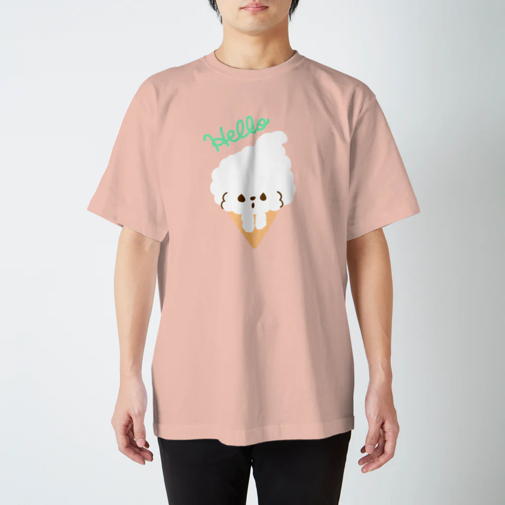 chiiis-chiiisのビションフリーゼ　フワモコちゃん　 スタンダードTシャツ