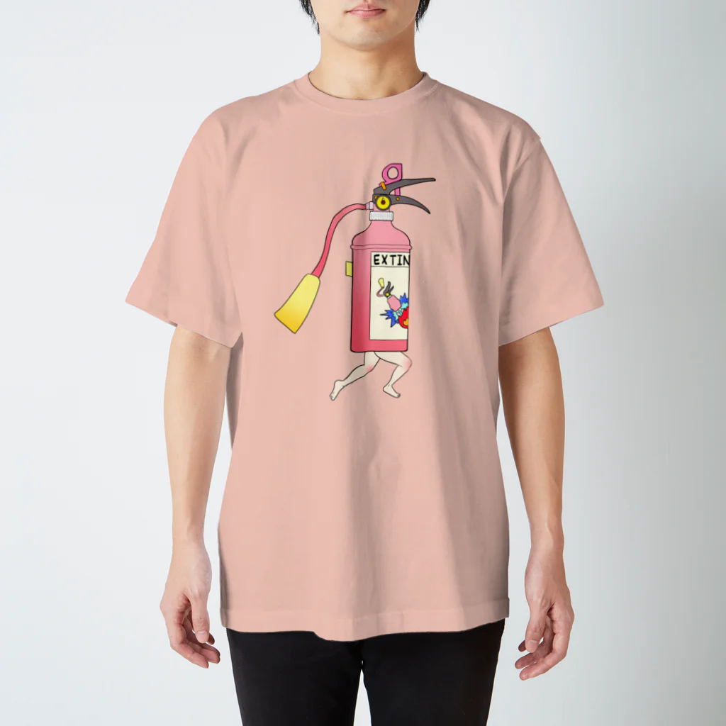 dougaseiseitokoroの足の生えた消火器 スタンダードTシャツ