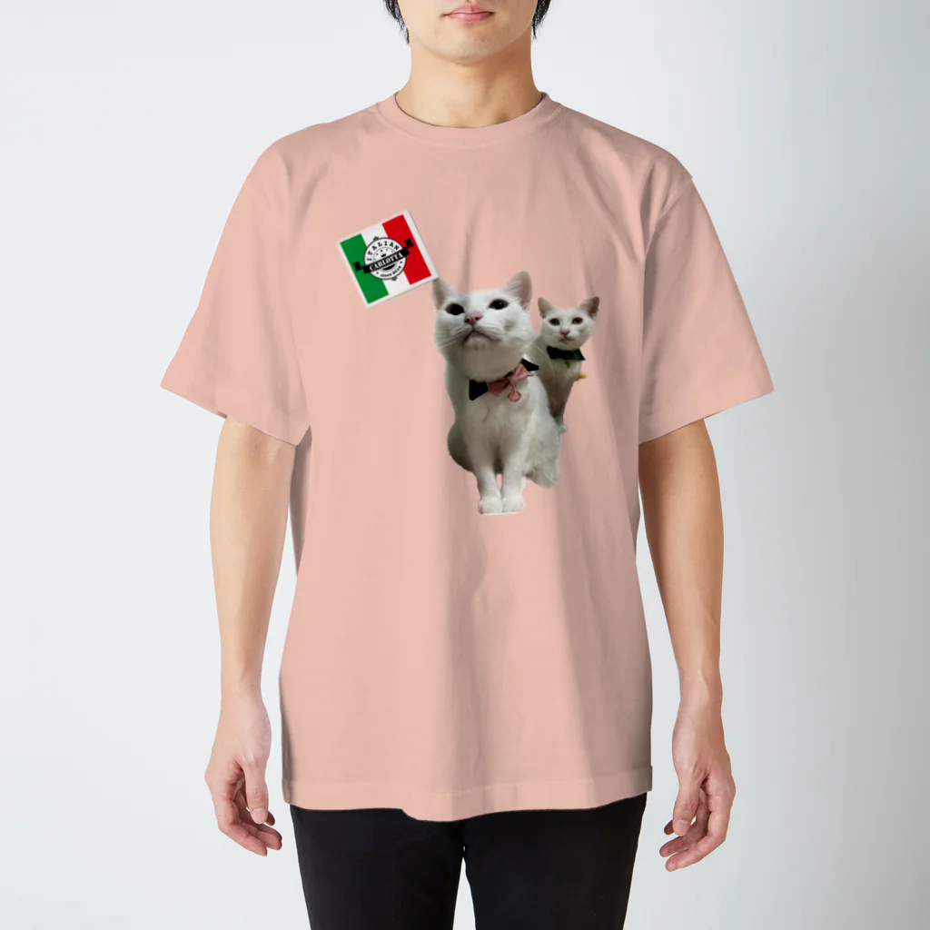 花鶴亀商店のカルロッタ🇮🇹鶴ちゃん＆亀① スタンダードTシャツ