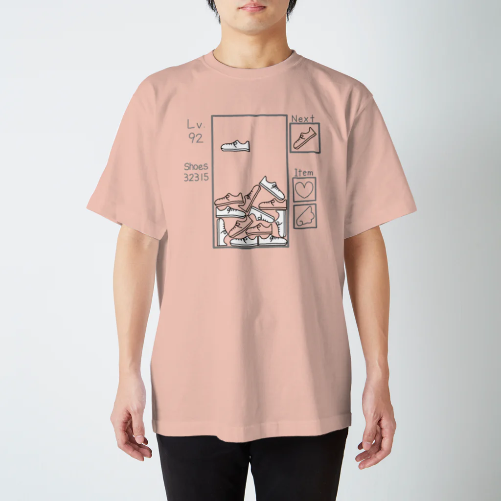 シューズのくつパズルLv.92（ホワイトシューズ） Regular Fit T-Shirt