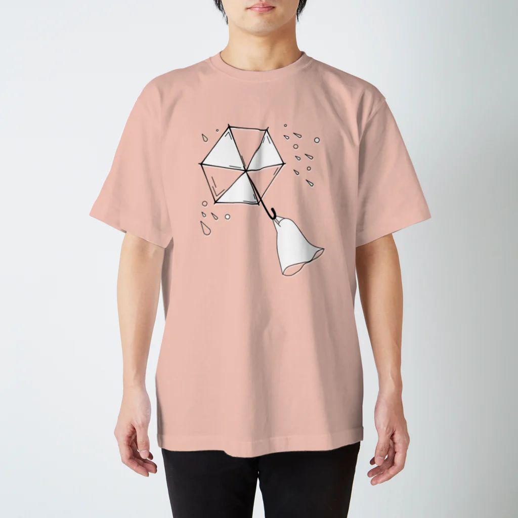 きのうの雑貨店の雨の日おばけちゃん スタンダードTシャツ