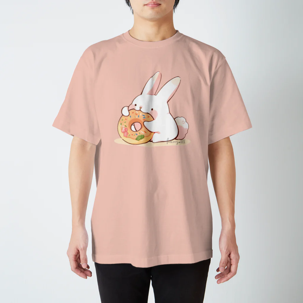 🌸hanausa🐰のうさぎとドーナツ２ スタンダードTシャツ