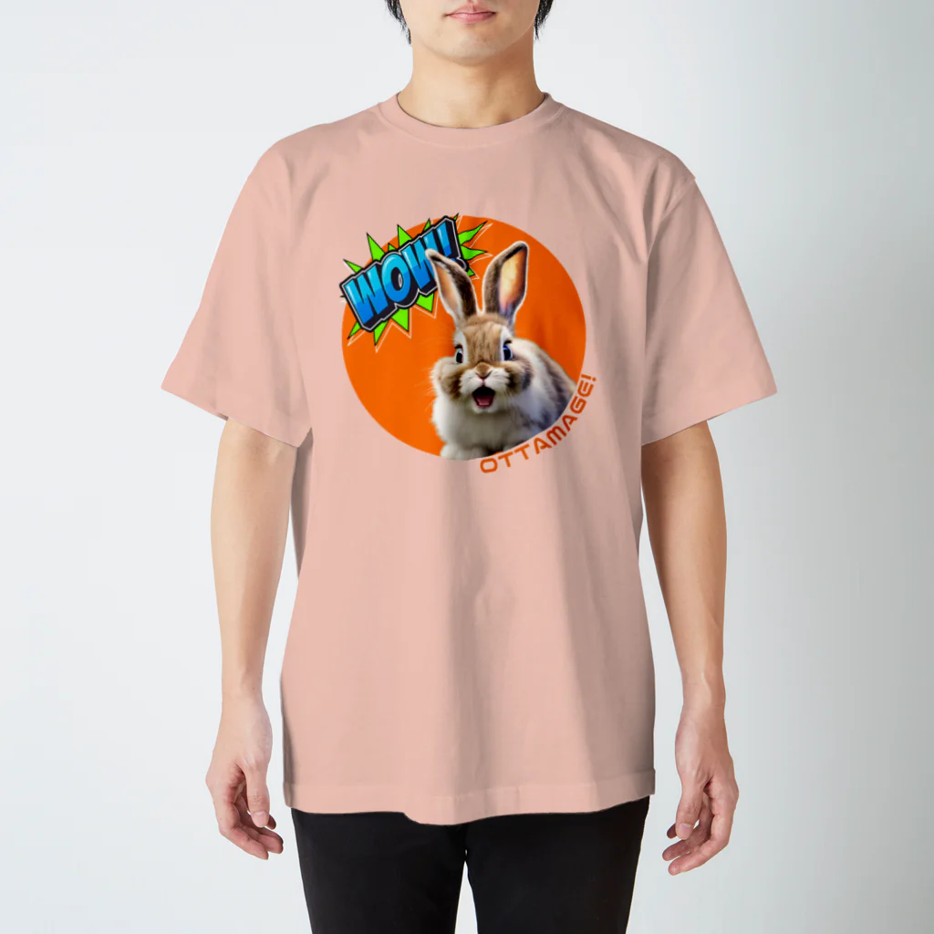 kazu_gのビックリ ウサギ！OTTAMAGE! Regular Fit T-Shirt