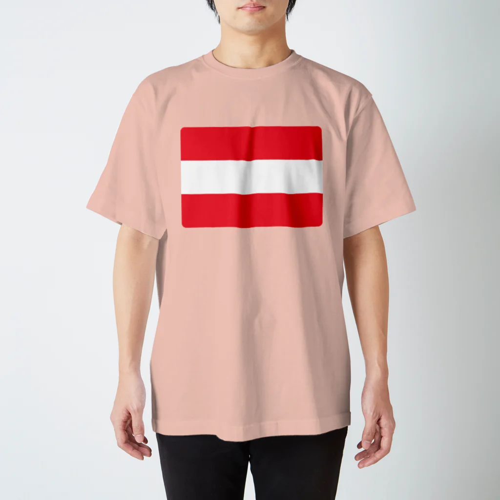 お絵かき屋さんのオーストリアの国旗 Regular Fit T-Shirt