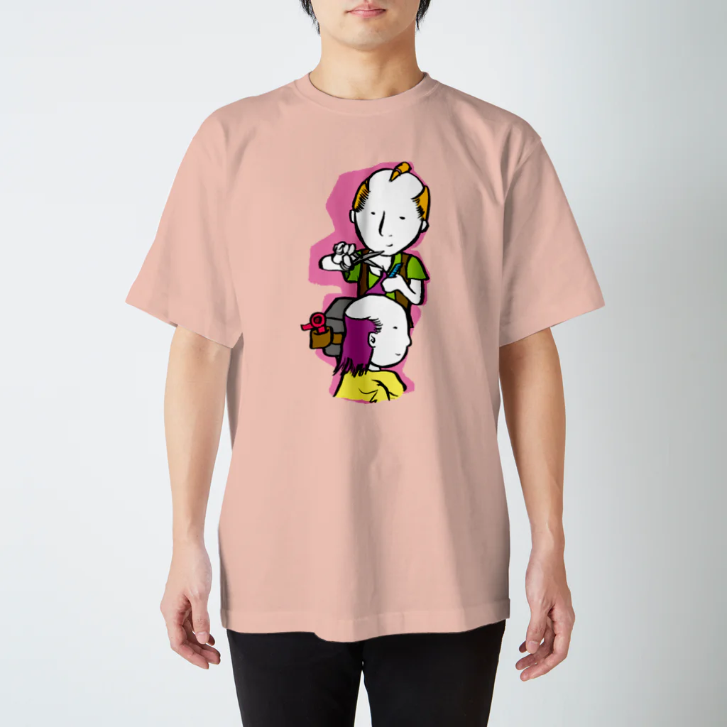 Oedo CollectionのBeautician Boy／濃色Tシャツ スタンダードTシャツ