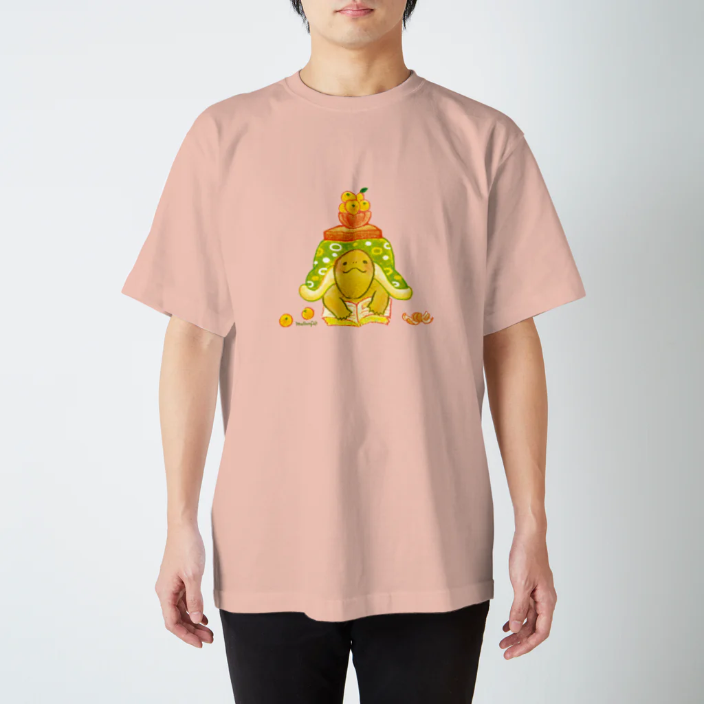 めろんぽっぷのお店だよのこたつカメのこたろー　緑 スタンダードTシャツ