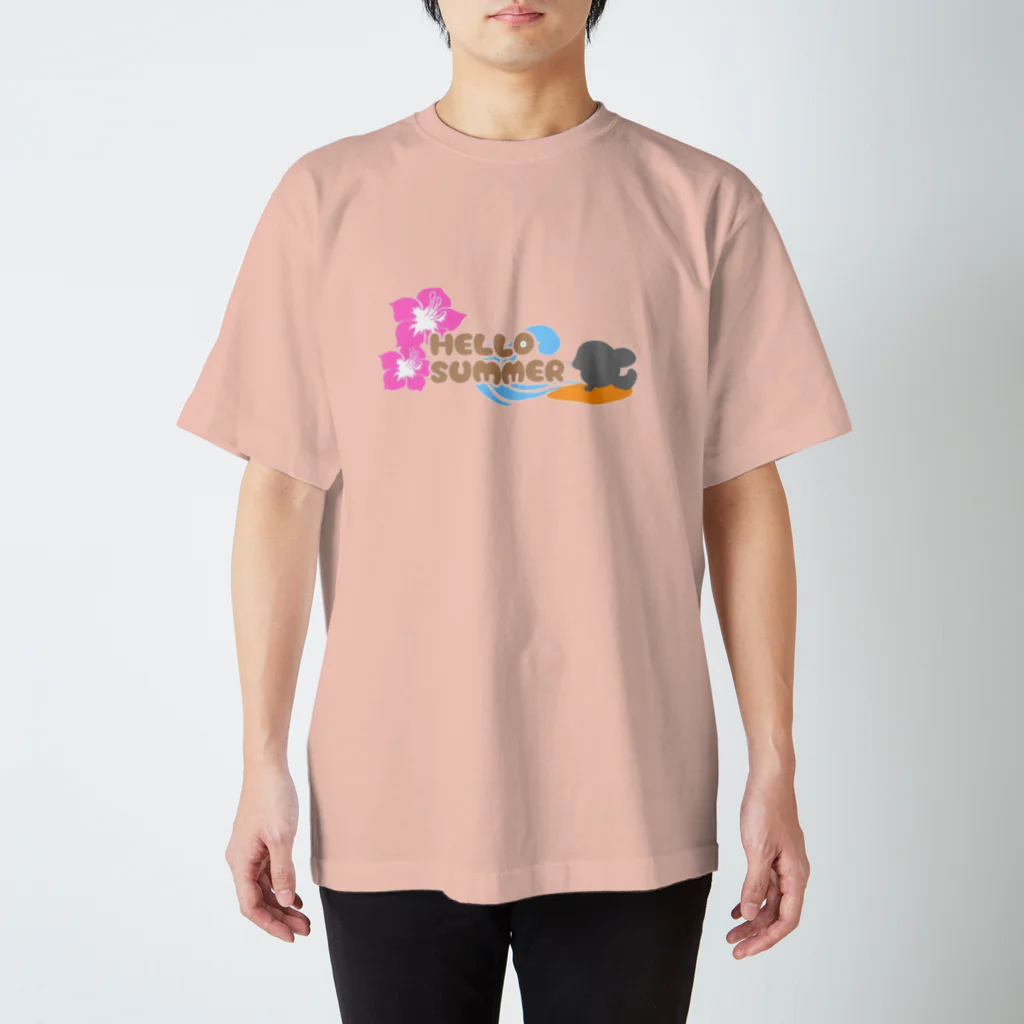 しっぽくらぶのHELLO SUMMERチンチラさん スタンダードTシャツ