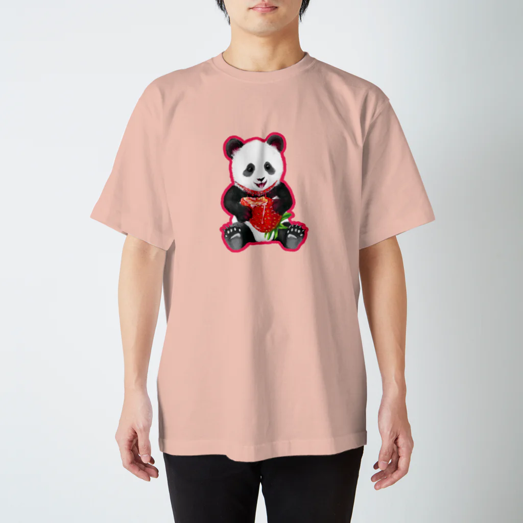 油絵描きの小物売り場の苺パンダヴァンパイア スタンダードTシャツ