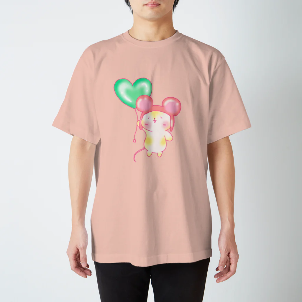 もんぞーのふわふわネズミのもんぞー スタンダードTシャツ