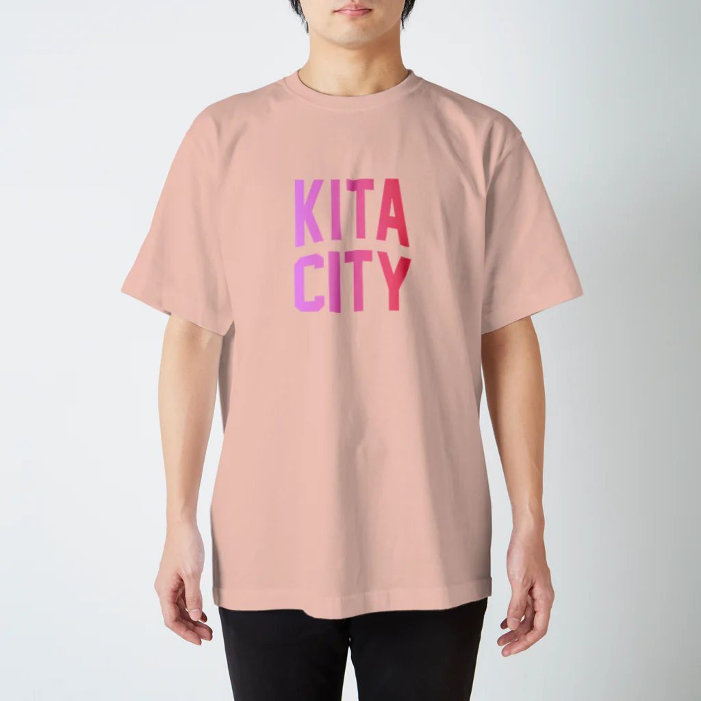 JIMOTO Wear Local Japanの北区 KITA CITY ロゴピンク スタンダードTシャツ