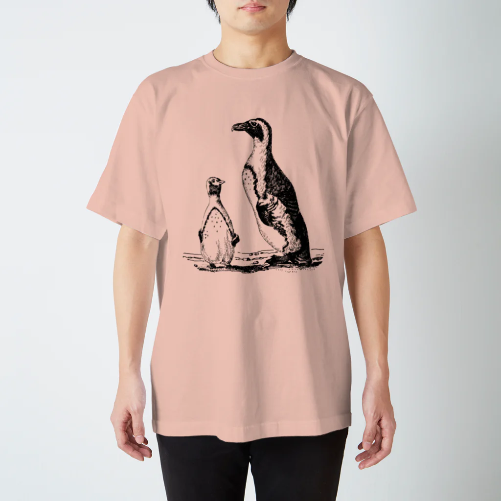 古書　天牛書店のペンギン＜アンティーク・プリント＞ スタンダードTシャツ