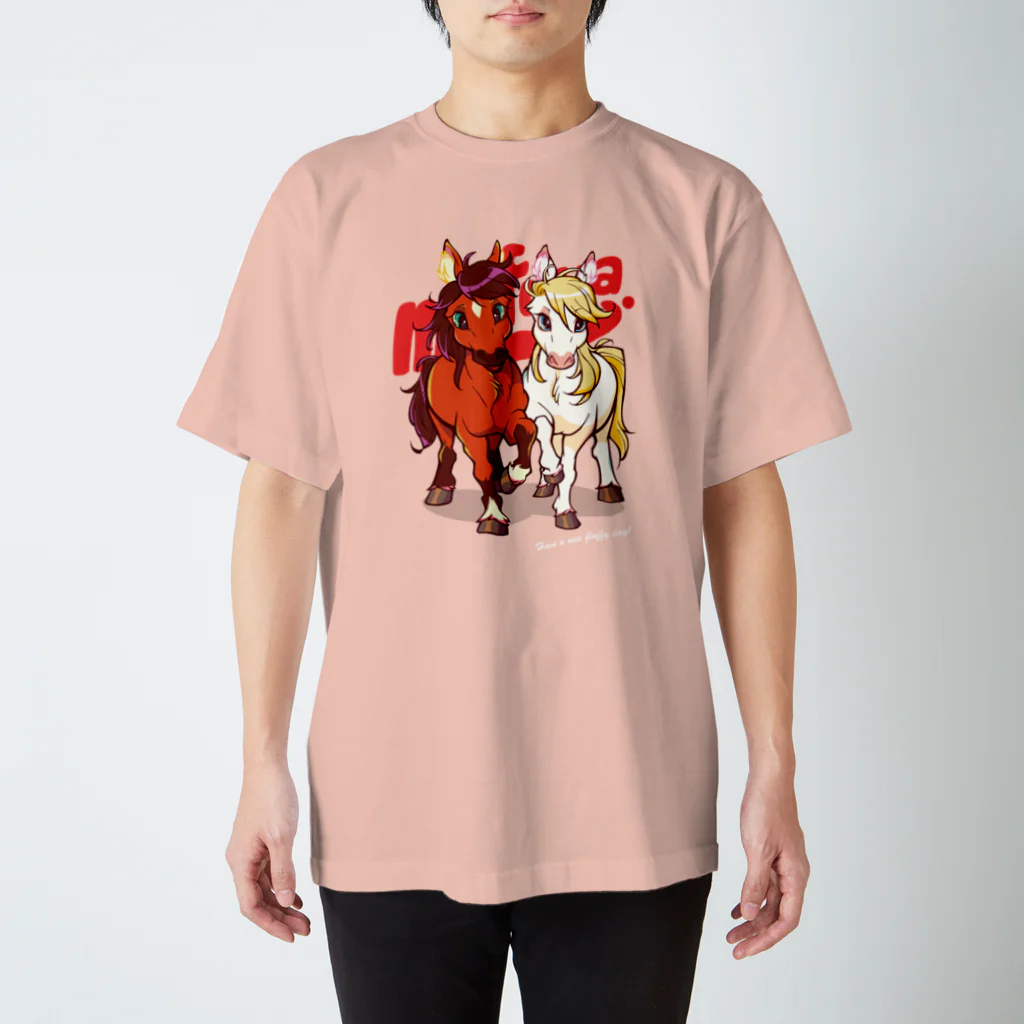 mofuwaのPONY FRIENDS(dark color) スタンダードTシャツ