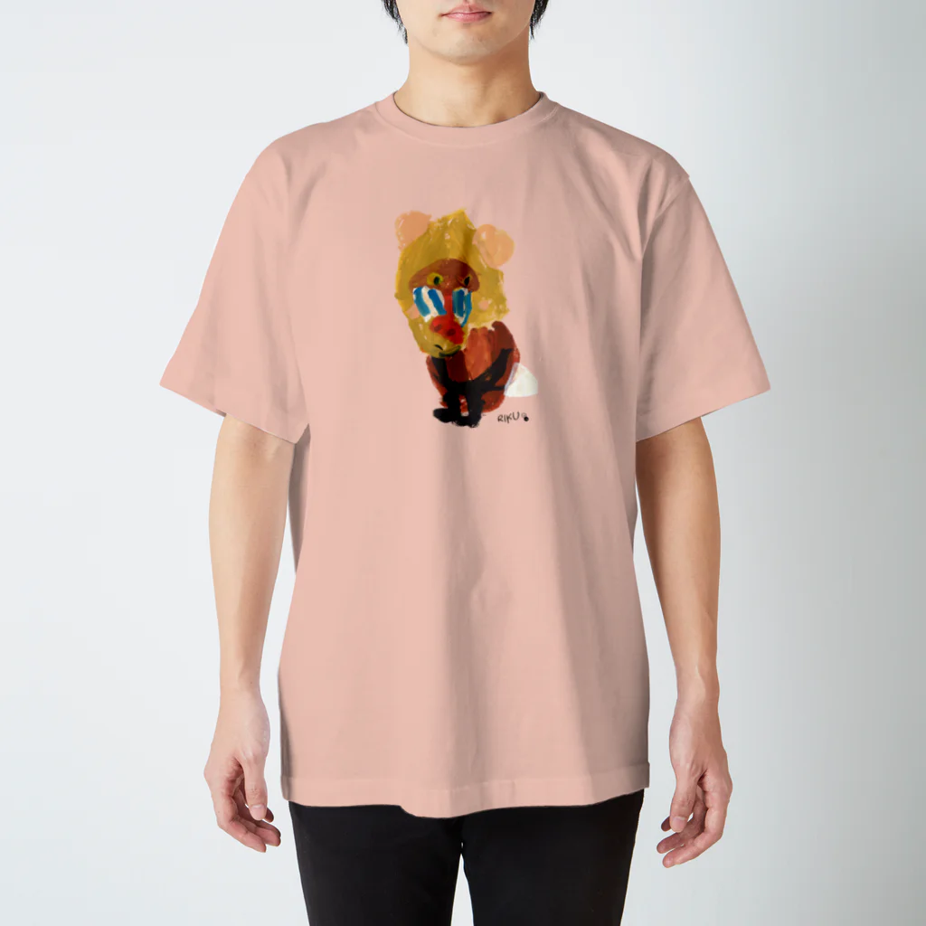 コドモダスのRIKU　マンドリルシリーズ(黒ロゴ) Regular Fit T-Shirt