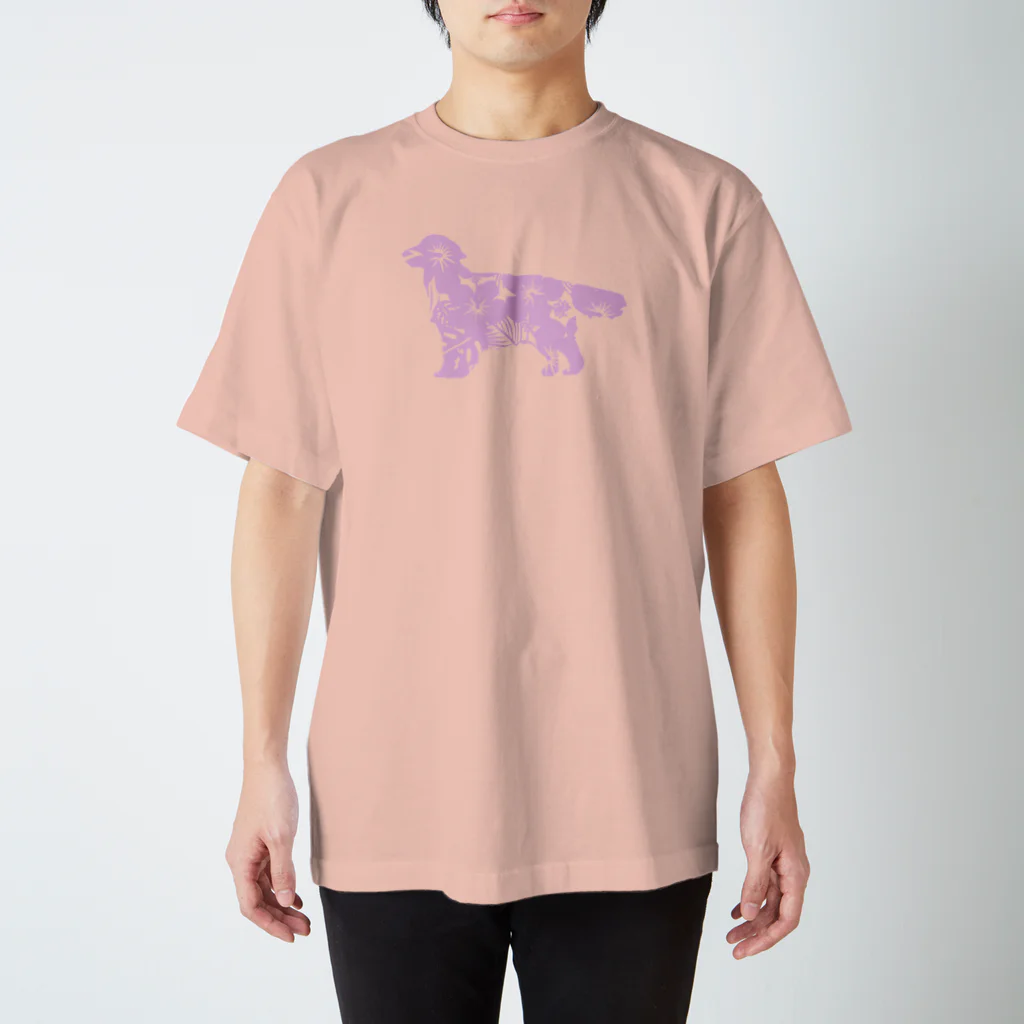 AtelierBoopの花-sun ゴールデンレトリバー Regular Fit T-Shirt