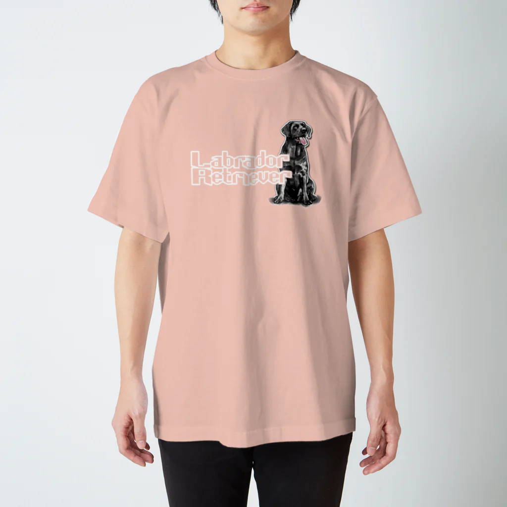 オリジナル工房プリントンのラブラドールレトリバー前後イラスト プリント Regular Fit T-Shirt