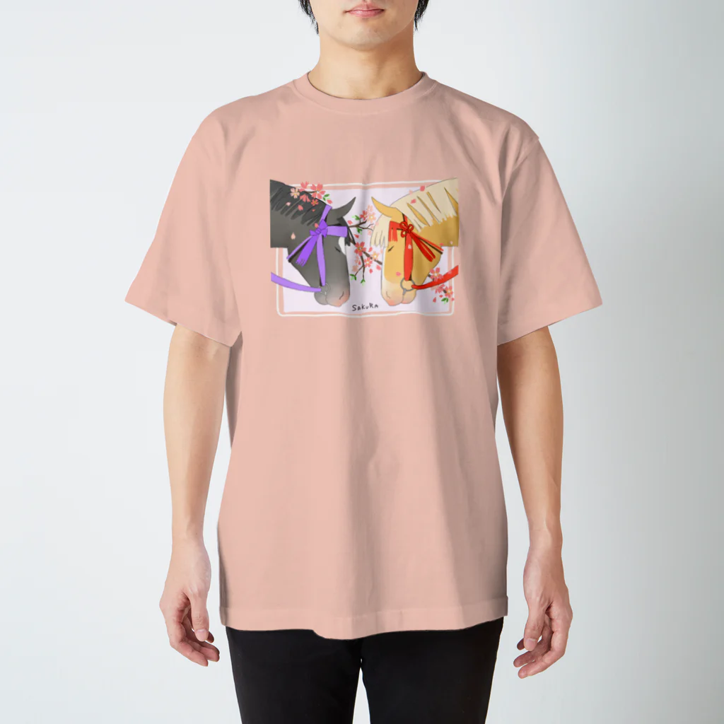 poniponiの桜まつりの馬 Regular Fit T-Shirt