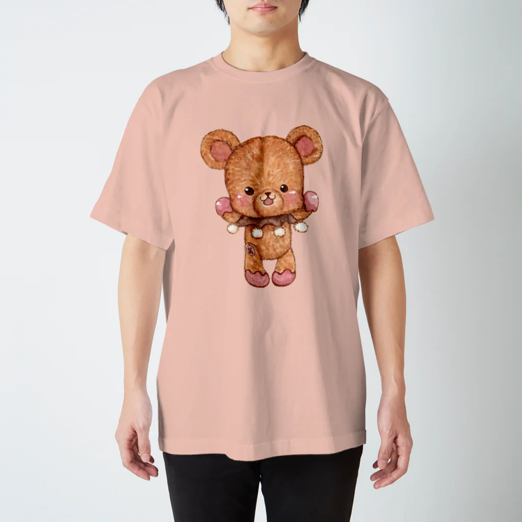 Atelier cinnamonのベアーズコレクション（ばんざいクマさん） スタンダードTシャツ