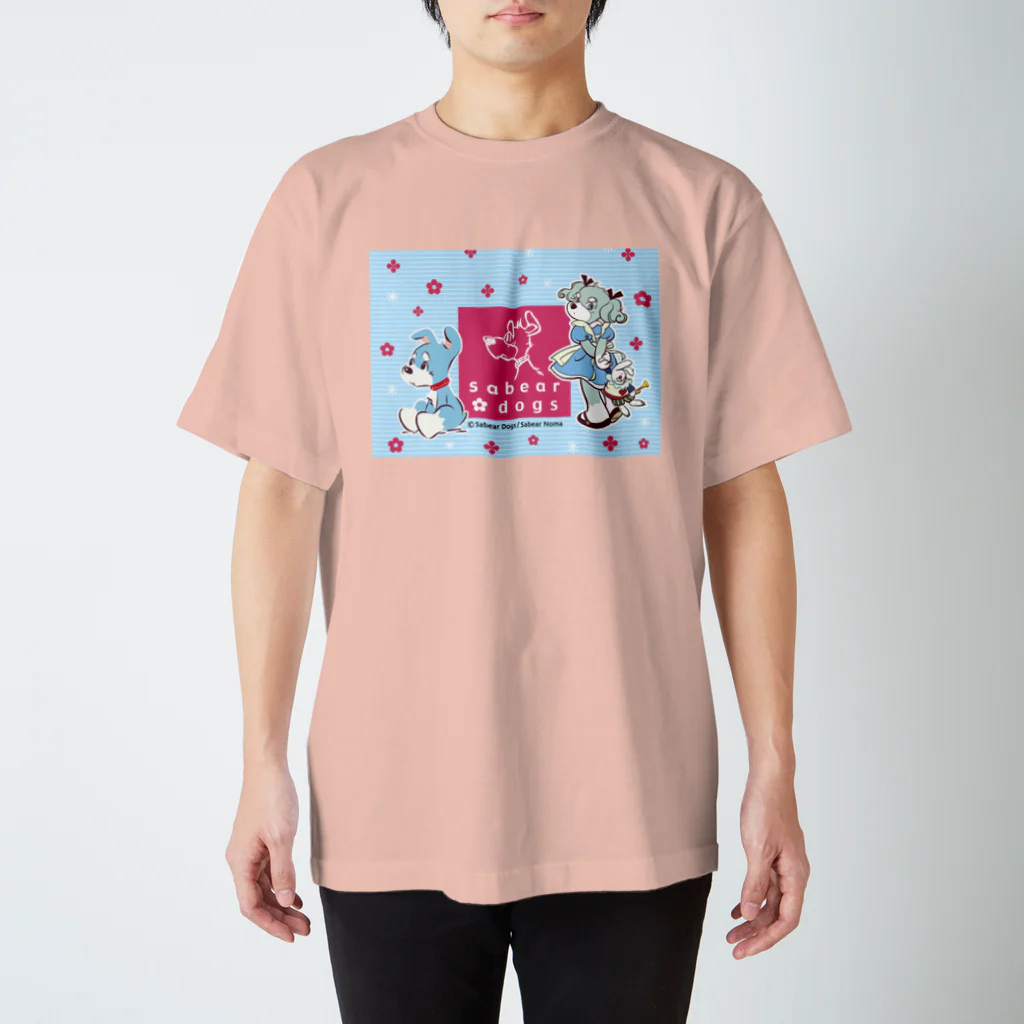 obosa_DENS/SABEAR_shop ＠SUZURIのsabear dogs キービジュアル_ウエア スタンダードTシャツ