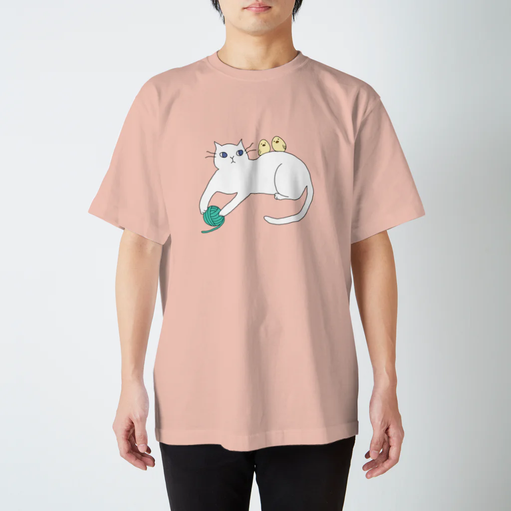 inocoの猫と小鳥 スタンダードTシャツ
