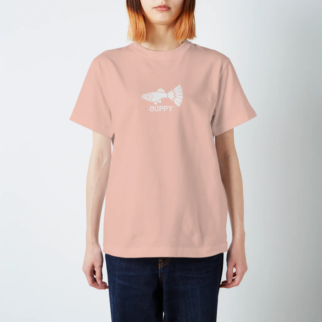さかなＮＡＮＡＫＯのグッピー　メス・ホワイト Regular Fit T-Shirt
