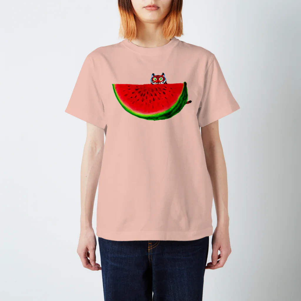 segasworksのスイカとトラちゃん Regular Fit T-Shirt