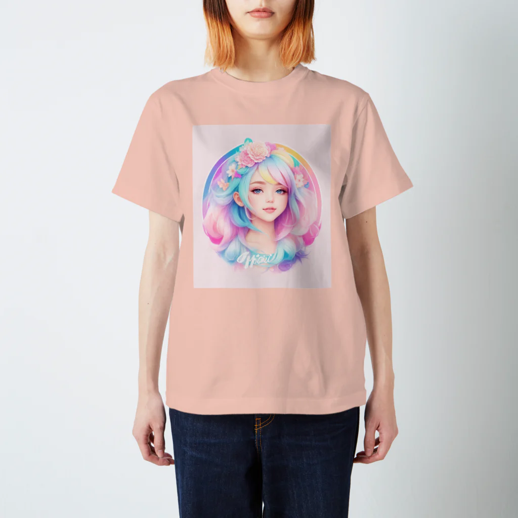 でぃーぷのPASTEL COLOURS GIRL Regular Fit T-Shirt