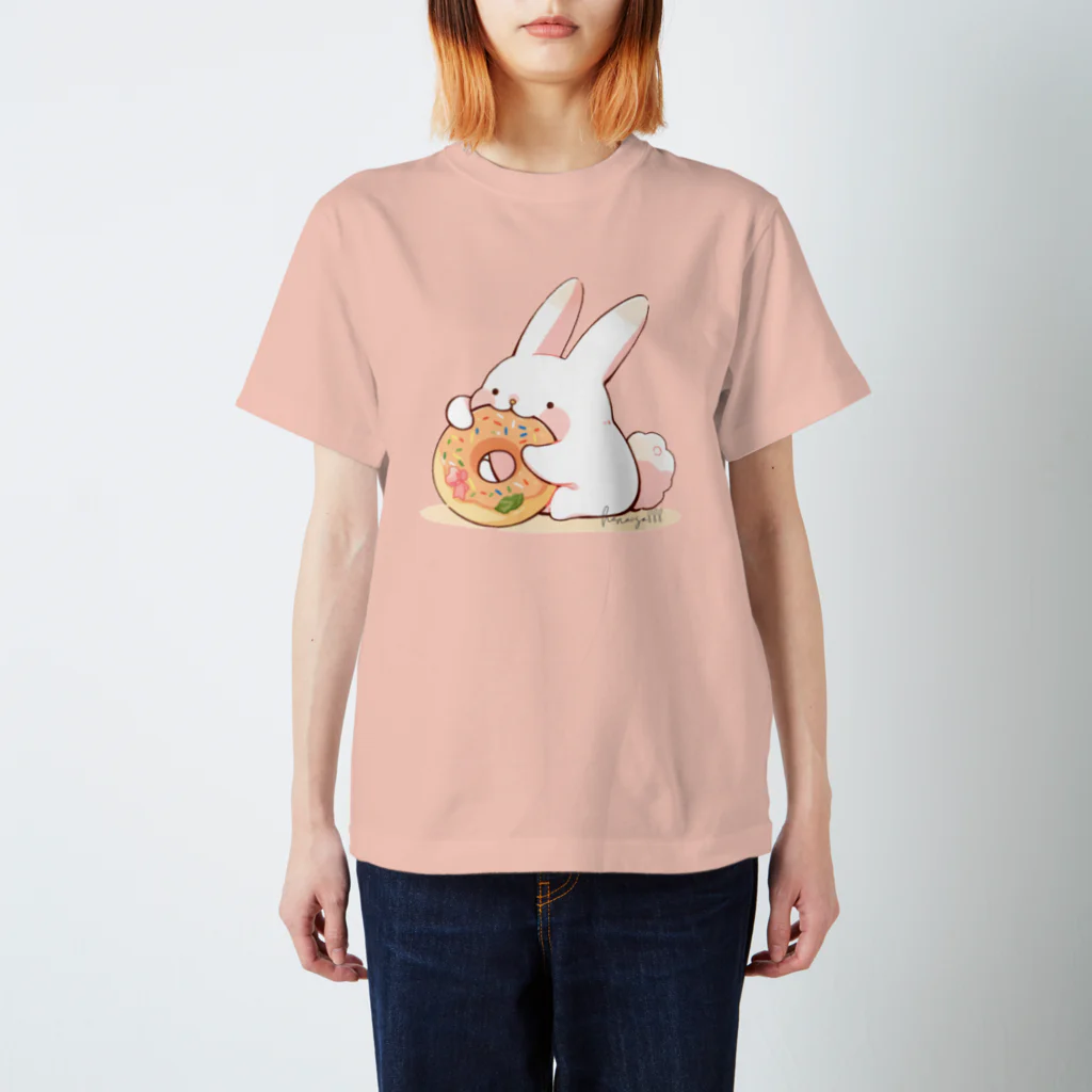 🌸hanausa🐰のうさぎとドーナツ２ スタンダードTシャツ