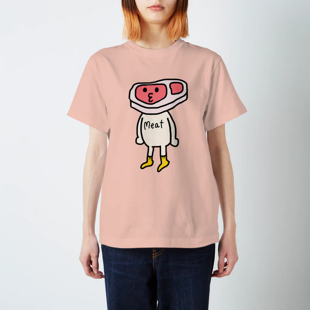 鹿骨-SHIKACOTTSU-のMeatくん。 スタンダードTシャツ