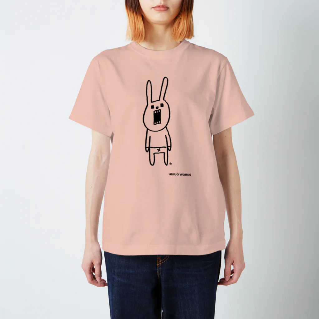 ウサギのウー by NIKUQ WORKSのウサギのウーのシンプルさん スタンダードTシャツ