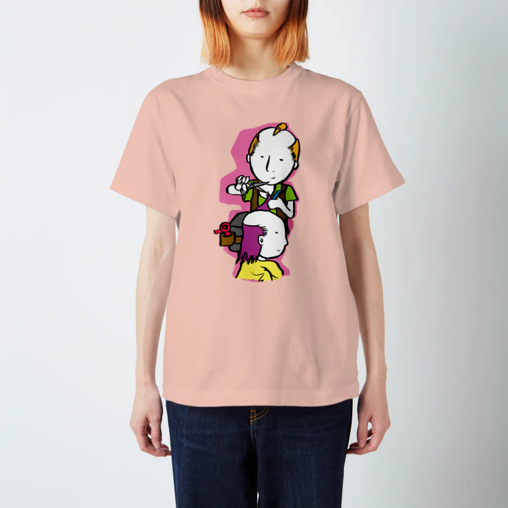 Oedo CollectionのBeautician Boy／濃色Tシャツ スタンダードTシャツ