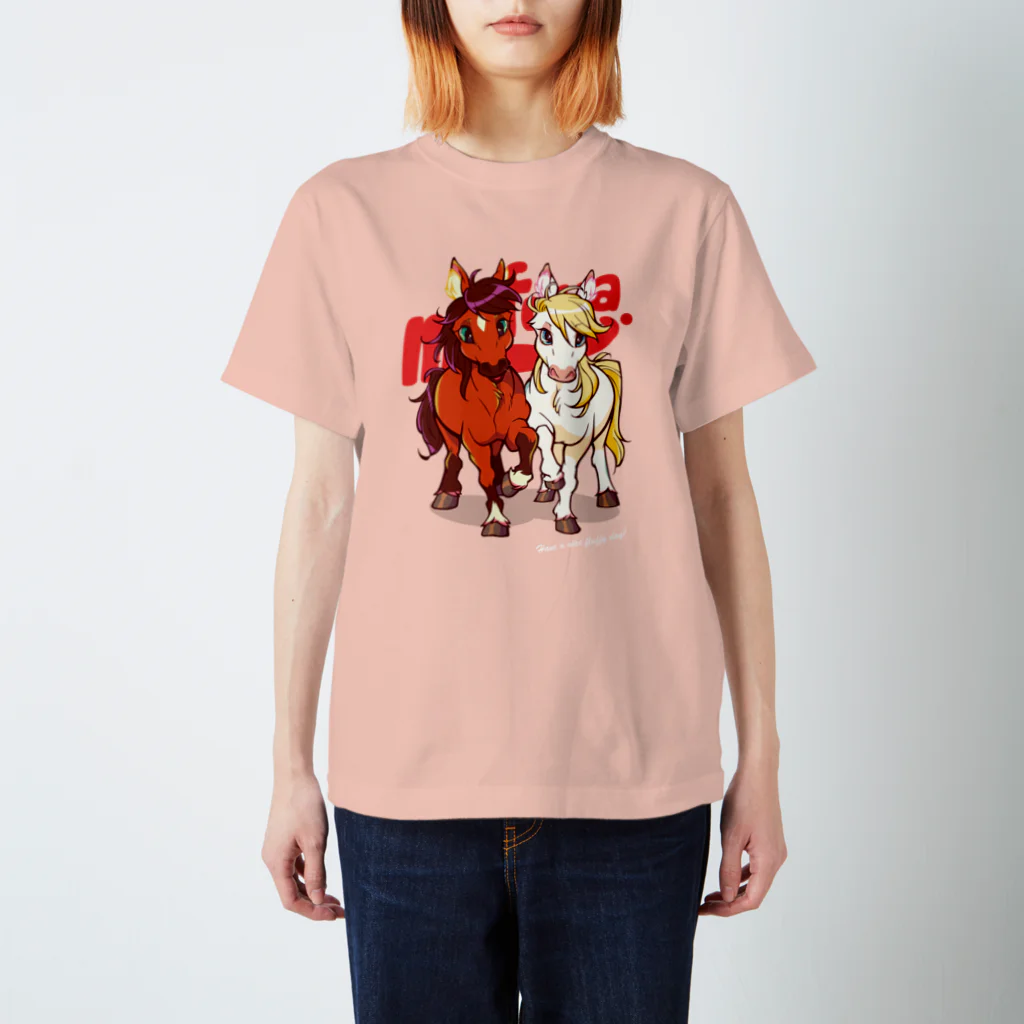 mofuwaのPONY FRIENDS(dark color) Regular Fit T-Shirt