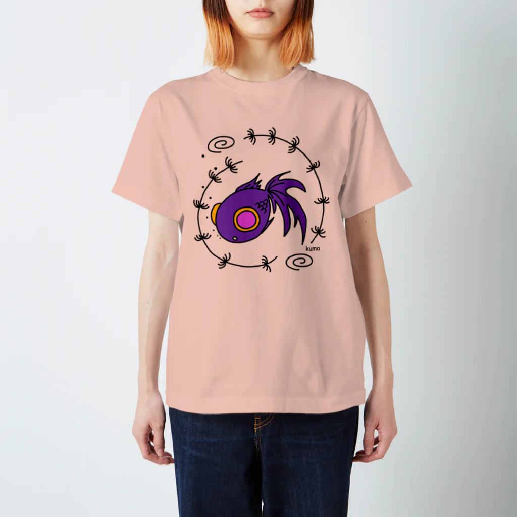 mkumakumaの紫魚 スタンダードTシャツ