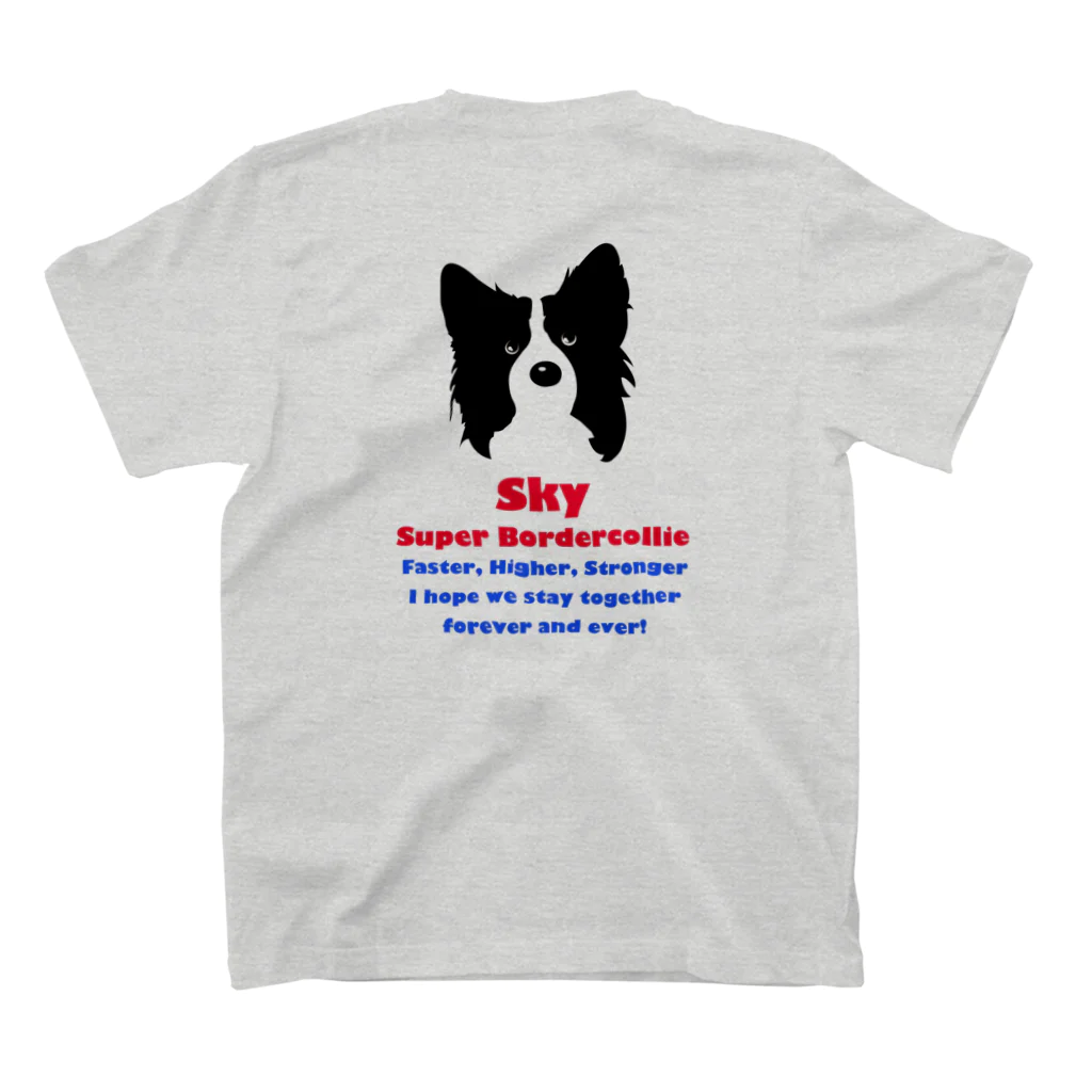 Bordercollie StreetのBorder Collie type-5 Regular Fit T-Shirtの裏面